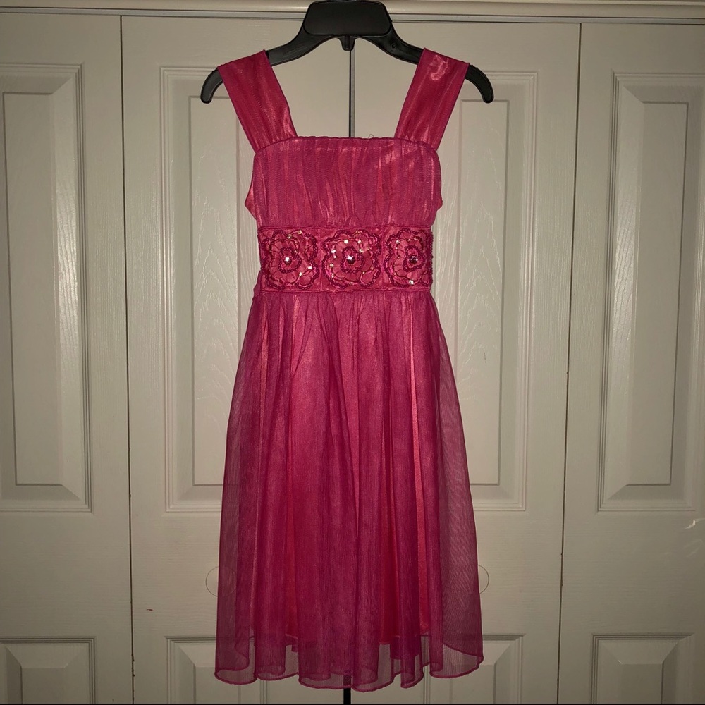 Girls pink party dress